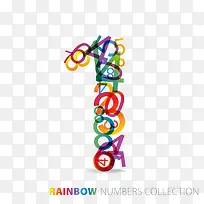 有质感的彩色数字元素-空若网 有质感的彩色数字元素-空若网