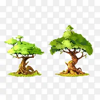 彩绘树木图案-空若网 彩绘树木图案-空若网