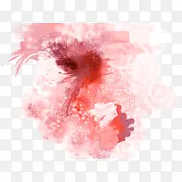 手绘粉红色水彩花纹-空若网 手绘粉红色水彩花纹-空若网