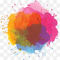 彩虹多彩水彩泼墨-空若网 彩虹多彩水彩泼墨-空若网