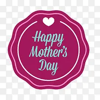 红色母亲节快乐标签-空若网 红色母亲节快乐标签-空若网