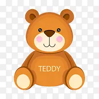扁平矢量可爱泰迪熊素材-空若网 扁平矢量可爱泰迪熊素材-空若网