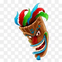 古朴棕色面具-空若网 古朴棕色面具-空若网