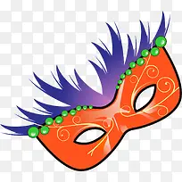 手绘橙色面具-空若网 手绘橙色面具-空若网