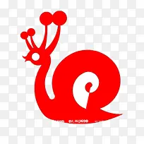 红色可爱蜗牛-空若网 红色可爱蜗牛-空若网