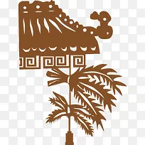 端午节艾草剪影装饰-空若网 端午节艾草剪影装饰-空若网