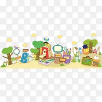 卡通插画背景素材-空若网 卡通插画背景素材-空若网