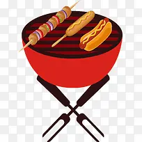 卡通的美味烤肉食物-空若网 卡通的美味烤肉食物-空若网