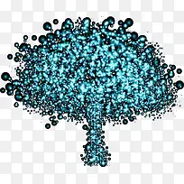 蓝色光点树木-空若网 蓝色光点树木-空若网