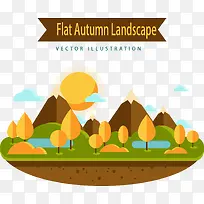 扁平的秋季景观-空若网 扁平的秋季景观-空若网