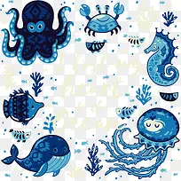 海洋插画素材库矢量-空若网 海洋插画素材库矢量-空若网