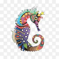 彩色海马素材-空若网 彩色海马素材-空若网