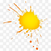 橙色水彩墨迹46PS-空若网 橙色水彩墨迹46PS-空若网