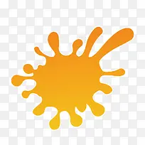 橙色渐变墨迹矢量装饰-空若网 橙色渐变墨迹矢量装饰-空若网