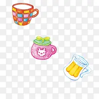 各种小杯子手绘画素材图片-空若网 各种小杯子手绘画素材图片-空若网