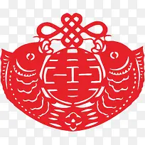 双鱼剪纸-空若网 双鱼剪纸-空若网