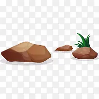 春天石碓里的小草-空若网 春天石碓里的小草-空若网