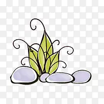 矢量手绘水彩逼真小草-空若网 矢量手绘水彩逼真小草-空若网