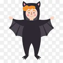 黑色扁平化蝙蝠元素-空若网 黑色扁平化蝙蝠元素-空若网