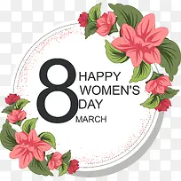 清新花卉妇女节标签-空若网 清新花卉妇女节标签-空若网