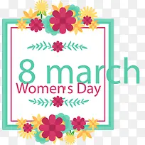 清新花卉妇女节标签-空若网 清新花卉妇女节标签-空若网