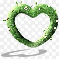 小草小花朵装饰爱心形状-空若网 小草小花朵装饰爱心形状-空若网