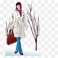 白衣女性矢量-空若网 白衣女性矢量-空若网