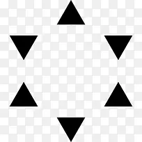星的六个小三角形图标-空若网 星的六个小三角形图标-空若网