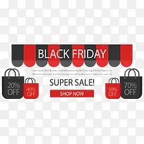 购物袋黑五促销横幅-空若网 购物袋黑五促销横幅-空若网