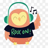 听音乐的猫头鹰PNG下载-空若网 听音乐的猫头鹰PNG下载-空若网