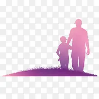 父亲节剪影素材-空若网 父亲节剪影素材-空若网