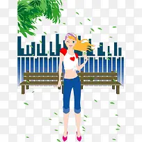 青春靓丽女孩矢量插画-空若网 青春靓丽女孩矢量插画-空若网