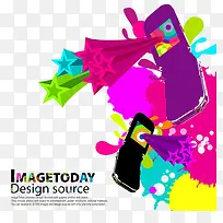 彩色的时尚喷绘-空若网 彩色的时尚喷绘-空若网