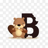 卡通可爱字母动物免抠素材-空若网 卡通可爱字母动物免抠素材-空若网