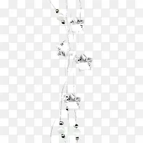 白色五角星晶莹挂饰-空若网 白色五角星晶莹挂饰-空若网