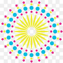 春节多彩绽放的烟花-空若网 春节多彩绽放的烟花-空若网