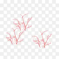 红色树枝干-空若网 红色树枝干-空若网