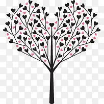 矢量爱心树-空若网 矢量爱心树-空若网