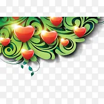 红色爱心树-空若网 红色爱心树-空若网