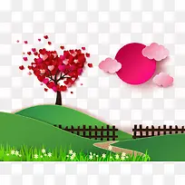 扁平化爱心树-空若网 扁平化爱心树-空若网