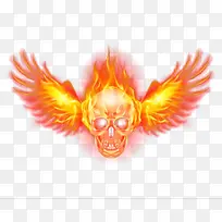 金色骷颅头加翅膀效果-空若网 金色骷颅头加翅膀效果-空若网