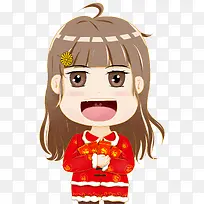 手绘装饰卡通女孩素材-空若网 手绘装饰卡通女孩素材-空若网