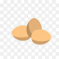 矢量卡通扁平化杏仁干果png-空若网 矢量卡通扁平化杏仁干果png-空若网
