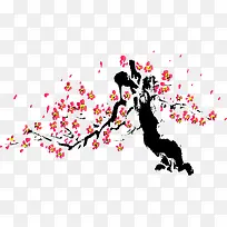 中国画梅花PNG矢量素材-空若网 中国画梅花PNG矢量素材-空若网