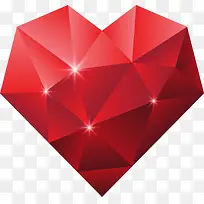 红色精美爱心宝石-空若网 红色精美爱心宝石-空若网