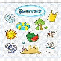 手绘夏天背景空调-空若网 手绘夏天背景空调-空若网