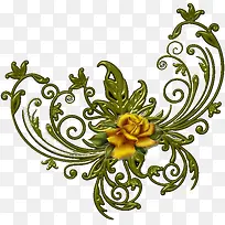 黄色鲜花对称花藤-空若网 黄色鲜花对称花藤-空若网