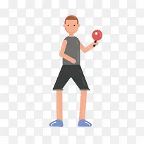 打兵乓球的男孩-空若网 打兵乓球的男孩-空若网