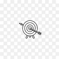 卡通手绘箭射中靶心-空若网 卡通手绘箭射中靶心-空若网