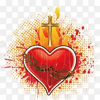 矢量艺术印迹心形图案-空若网 矢量艺术印迹心形图案-空若网